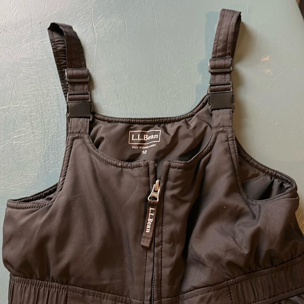 LL Bean cold buster snow bibs